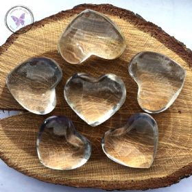 Clear Quartz Hearts